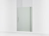 KOHLER K-707551-D3 Revel Pivot shower door, 70" H x 43-1/8 - 48" W, with 5/16" thick Frosted glass, bright polished silver