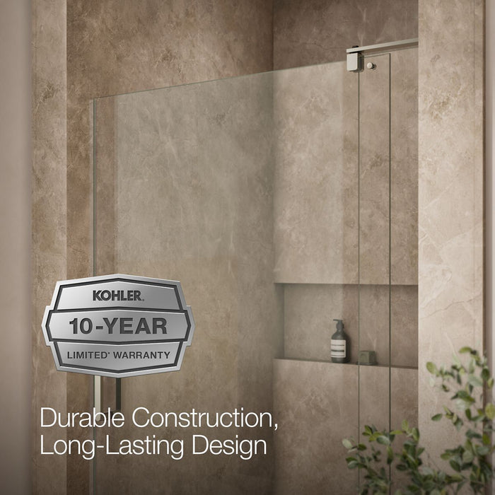 KOHLER K-707551-L Revel 70" H pivot shower door with 5/16"-thick glass, anodized brushed nickel - view 5