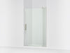 KOHLER K-707556-L Revel Pivot shower door, 74" H x 43-1/8 - 48" W, with 5/16" thick Crystal Clear glass, anodized brushed...
