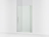 KOHLER K-707556-L Revel Pivot shower door, 74" H x 43-1/8 - 48" W, with 5/16" thick Crystal Clear glass, bright polished...