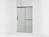 KOHLER K-707606-6D3 Elate Sliding shower door, 70-1/2" H x 44-1/4 - 47-5/8" W, with 1/4" thick Frosted glass, matte black