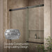 KOHLER K-707606-6L Elate Sliding shower door, 70-1/2" H x 44-1/4 - 47-5/8" W, with 1/4" thick Crystal Clear glass, matte...