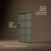 KOHLER K-707606-6G80 Elate Sliding shower door, 70-1/2" H x 44-1/4 - 47-5/8" W, with 1/4" thick Frosted glass with recta