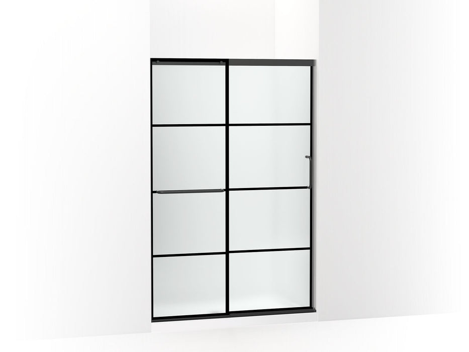 KOHLER K-707606-6G80 Elate Sliding shower door, 70-1/2" H x 44-1/4 - 47-5/8" W, with 1/4" thick Frosted glass with recta
