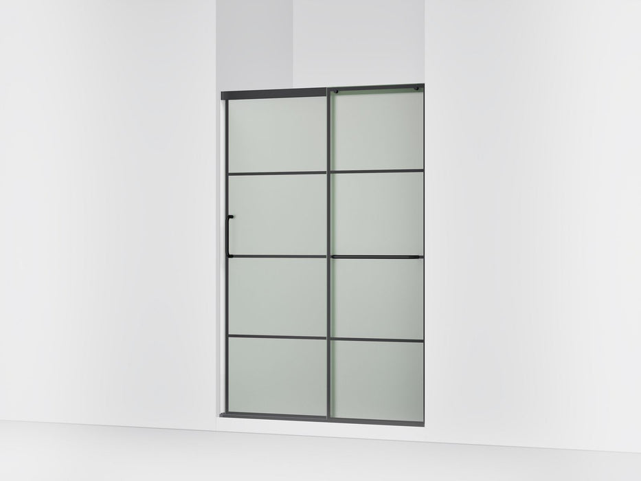 KOHLER K-707606-6G80 Elate Sliding shower door, 70-1/2" H x 44-1/4 - 47-5/8" W, with 1/4" thick Frosted glass with recta