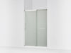 KOHLER K-707607-6D3 Elate Sliding shower door, 70-1/2" H x 50-1/4 - 53-5/8" W, with 1/4" thick Frosted glass, bright silver