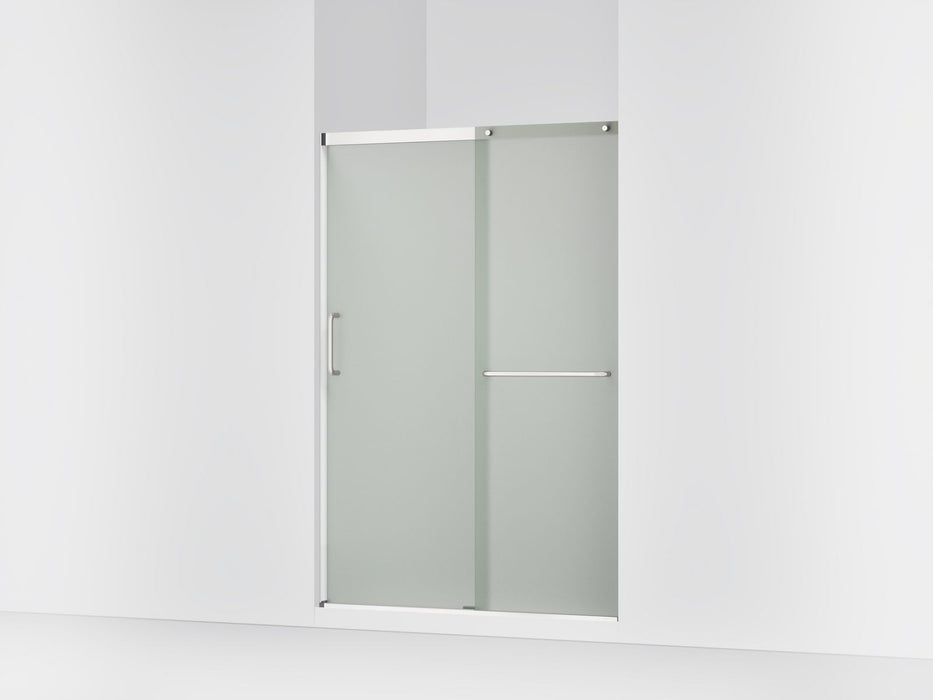 KOHLER K-707607-6D3 Elate Sliding shower door, 70-1/2" H x 50-1/4 - 53-5/8" W, with 1/4" thick Frosted glass, bright silver