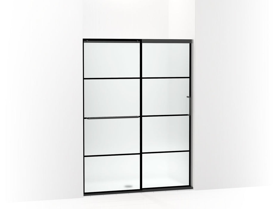 KOHLER K-707607-6G80 Elate Sliding shower door, 70-1/2" H x 50-1/4 - 53-5/8" W, with 1/4" thick Frosted glass with recta