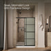 KOHLER K-707607-6G80 Elate Sliding shower door, 70-1/2" H x 50-1/4 - 53-5/8" W, with 1/4" thick Frosted glass with recta