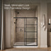 KOHLER K-707608-6G79 Elate Sliding shower door, 70-1/2" H x 56-1/4 - 59-5/8" W, with 1/4" thick Crystal Clear glass with
