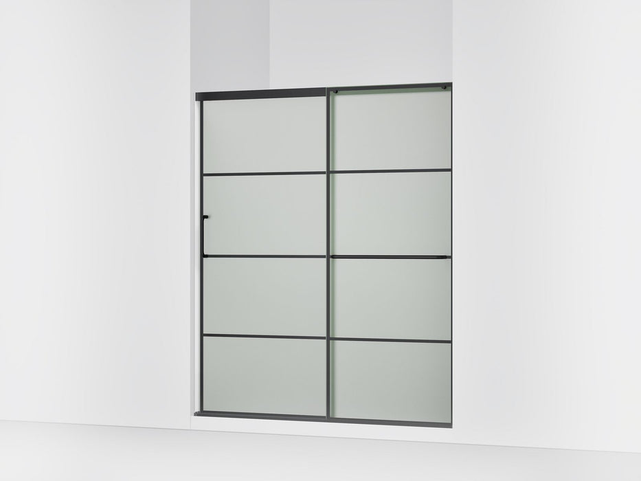 KOHLER K-707608-6G80 Elate Sliding shower door, 70-1/2" H x 56-1/4 - 59-5/8" W, with 1/4" thick Frosted glass with recta
