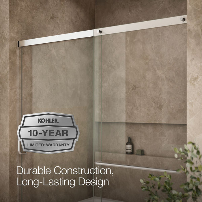 KOHLER K-707609-6L Elate 56-3/4" H sliding bath door with 1/4"-thick glass