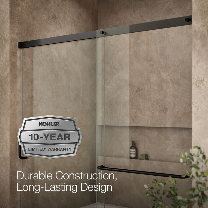 KOHLER K-707609-6L Elate 56-3/4" H sliding bath door with 1/4"-thick glass