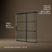 KOHLER K-707609-6G79 Elate Sliding bath door, 56-3/4" H x 56-1/4 - 59-5/8" W, with 1/4" thick Crystal Clear glass with r