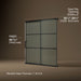 KOHLER K-707609-6G80 Elate Sliding bath door, 56-3/4" H x 56-1/4 - 59-5/8" W, with 1/4" thick Frosted glass with rectang