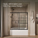 KOHLER K-707609-6G79 Elate Sliding bath door, 56-3/4" H x 56-1/4 - 59-5/8" W, with 1/4" thick Crystal Clear glass with r