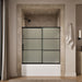KOHLER K-707609-6G80 Elate Sliding bath door, 56-3/4" H x 56-1/4 - 59-5/8" W, with 1/4" thick Frosted glass with rectang