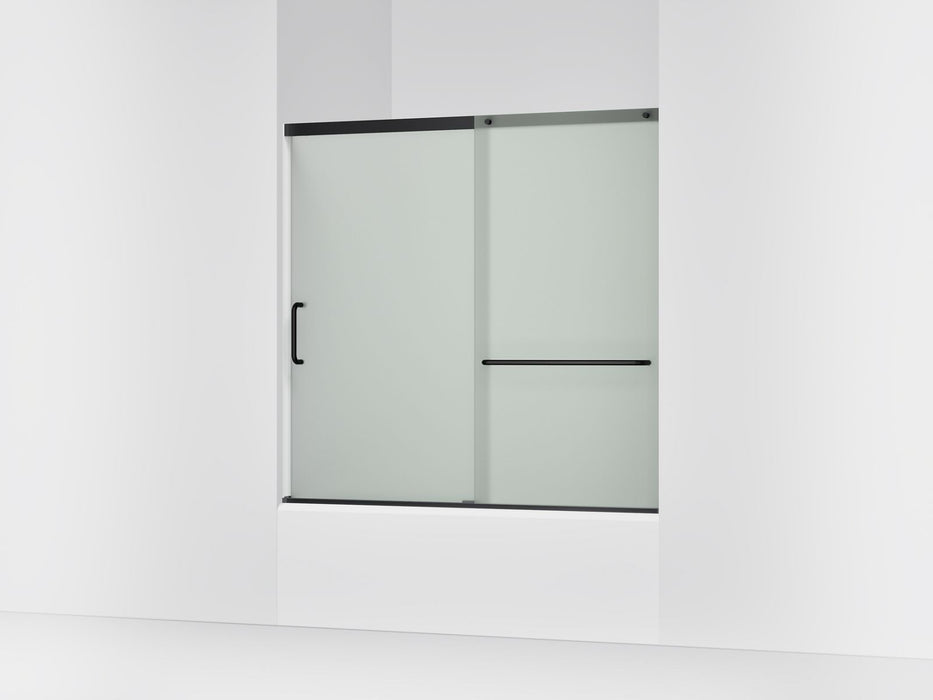 KOHLER K-707609-6D3 Elate Sliding bath door, 56-3/4" H x 56-1/4 - 59-5/8" W, with 1/4" thick Frosted glass