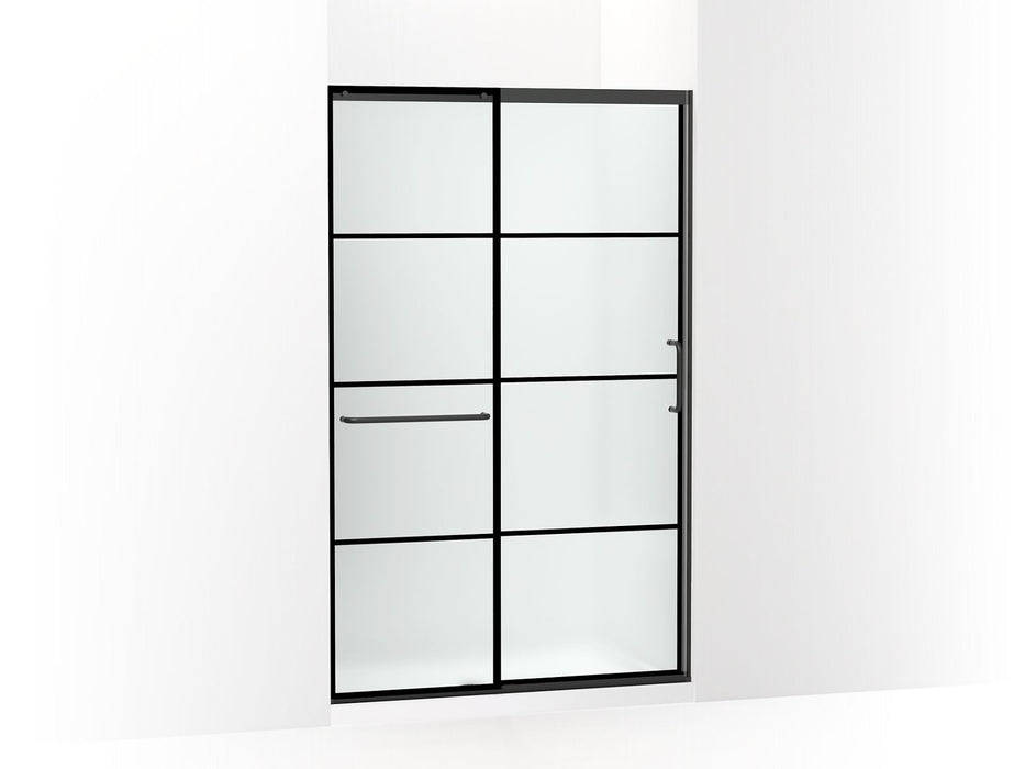 KOHLER K-707613-8G80 Elate Sliding shower door, 75-1/2" H x 44-1/4 - 47-5/8" W, with heavy 5/16" thick Frosted glass wit