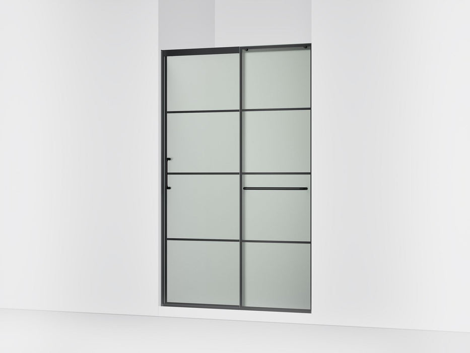 KOHLER K-707613-8G80 Elate Sliding shower door, 75-1/2" H x 44-1/4 - 47-5/8" W, with heavy 5/16" thick Frosted glass wit