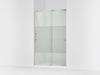 KOHLER K-707614-8G81 Elate Sliding shower door, 75-1/2" H x 50-1/4 - 53-5/8" W, with heavy 5/16" thick Crystal Clear...