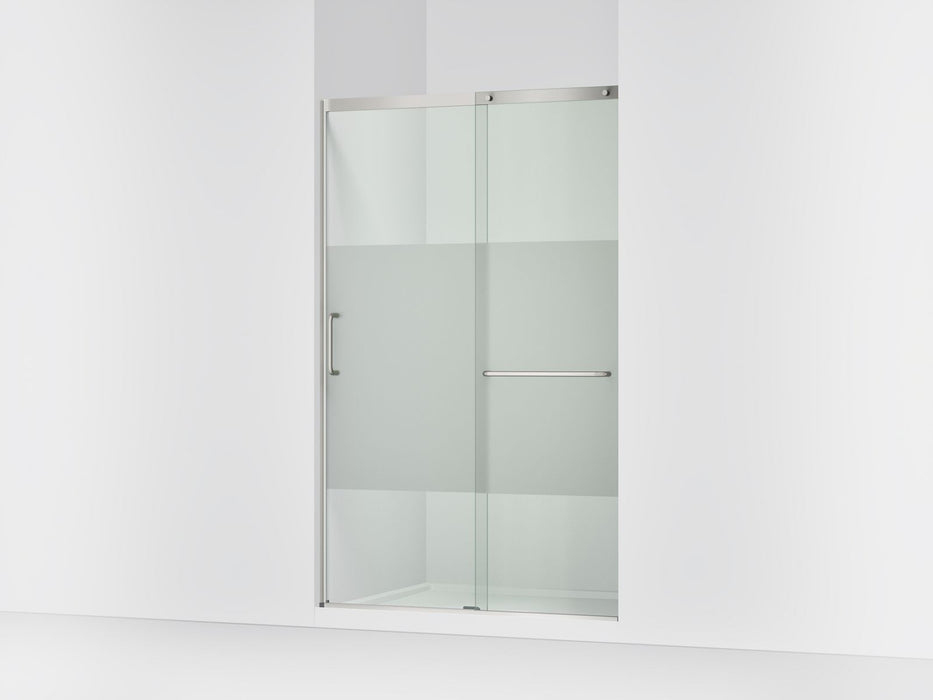 KOHLER K-707614-8G81 Elate Sliding shower door, 75-1/2" H x 50-1/4 - 53-5/8" W, with heavy 5/16" thick Crystal Clear...