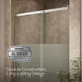 KOHLER K-707614-8G81 Elate Sliding shower door, 75-1/2" H x 50-1/4 - 53-5/8" W, with heavy 5/16" thick Crystal Clear...
