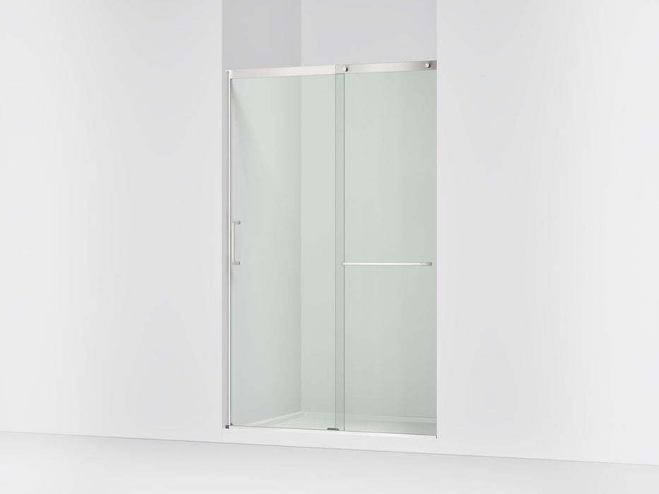 KOHLER K-707614-8L Elate Sliding shower door, 75-1/2" H x 50-1/4 - 53-5/8" W, with heavy 5/16" thick Crystal Clear glass,...