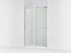 KOHLER K-707614-8L Elate Sliding shower door, 75-1/2" H x 50-1/4 - 53-5/8" W, with heavy 5/16" thick Crystal Clear glass,...