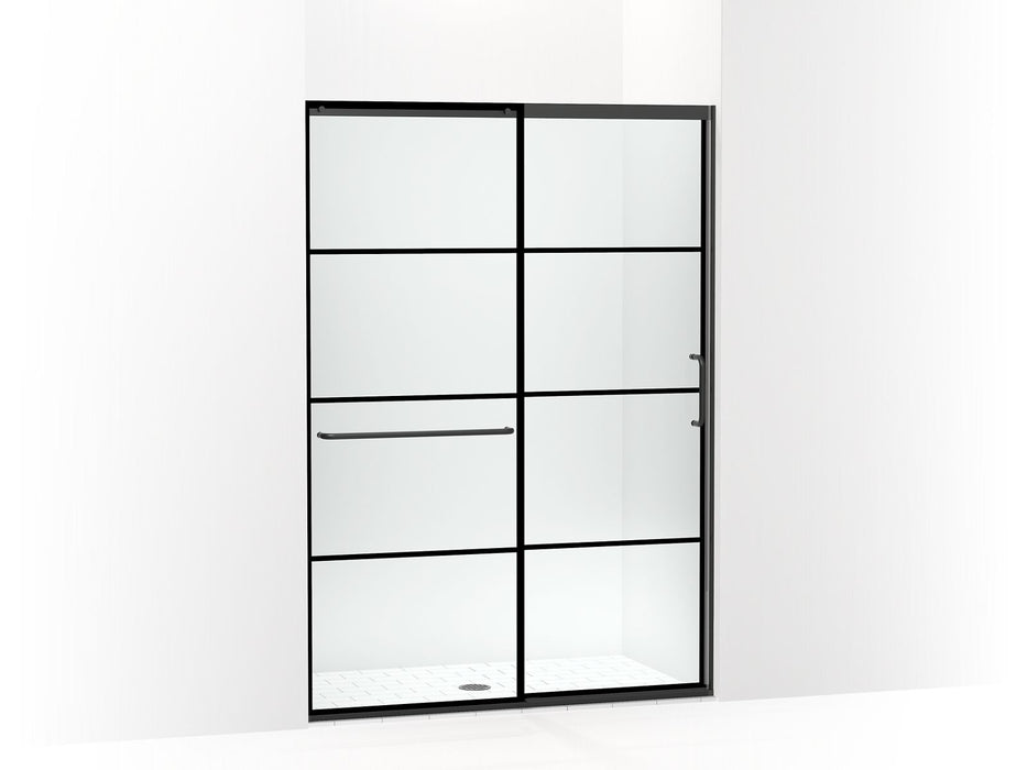 KOHLER K-707614-8G79 Elate Sliding shower door, 75-1/2" H x 50-1/4 - 53-5/8" W, with heavy 5/16" thick Crystal Clear gla