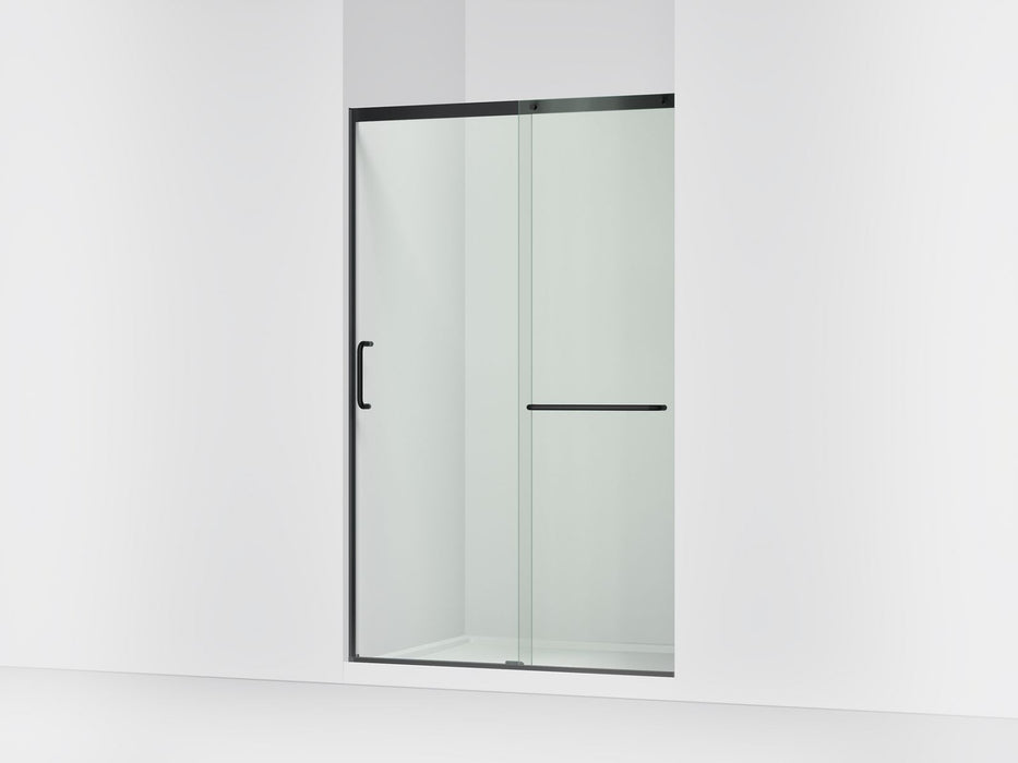KOHLER K-707614-8L Elate Sliding shower door, 75-1/2" H x 50-1/4 - 53-5/8" W, with heavy 5/16" thick Crystal Clear glass