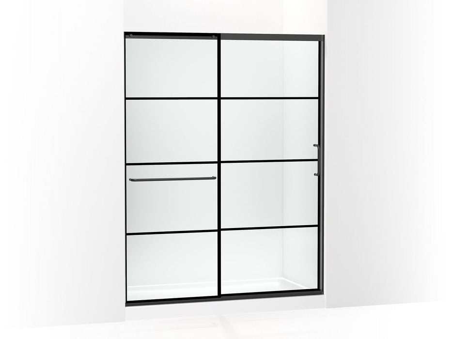 KOHLER K-707615-8G79 Elate Sliding shower door, 75-1/2" H x 56-1/4 - 59-5/8" W, with heavy 5/16" thick Crystal Clear gla