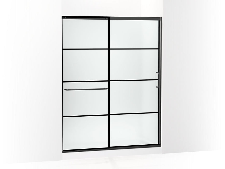 KOHLER K-707615-8G80 Elate Sliding shower door, 75-1/2" H x 56-1/4 - 59-5/8" W, with heavy 5/16" thick Frosted glass wit