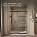 KOHLER K-707615-8G79 Elate Sliding shower door, 75-1/2" H x 56-1/4 - 59-5/8" W, with heavy 5/16" thick Crystal Clear gla