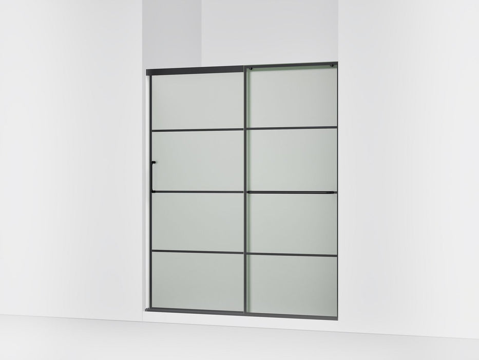 KOHLER K-707615-8G80 Elate Sliding shower door, 75-1/2" H x 56-1/4 - 59-5/8" W, with heavy 5/16" thick Frosted glass wit
