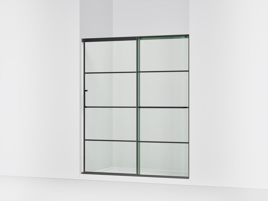 KOHLER K-707615-8G79 Elate Sliding shower door, 75-1/2" H x 56-1/4 - 59-5/8" W, with heavy 5/16" thick Crystal Clear gla
