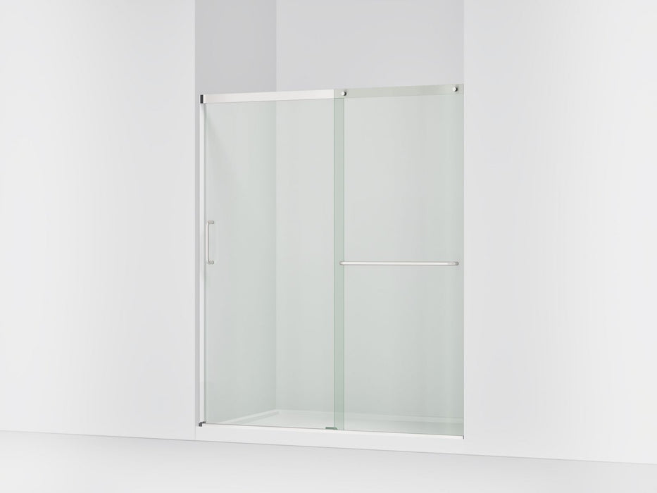 KOHLER K-707616-8L Elate Sliding shower door, 75-1/2" H x 62-1/4 - 65-5/8" W, with heavy 5/16" thick Crystal Clear glass
