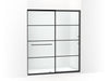KOHLER K-707616-8G79 Elate Sliding shower door, 75-1/2" H x 62-1/4 - 65-5/8" W, with heavy 5/16" thick Crystal Clear gla