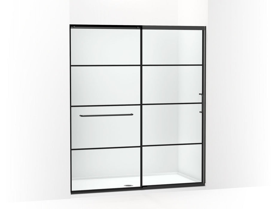 KOHLER K-707616-8G79 Elate Sliding shower door, 75-1/2" H x 62-1/4 - 65-5/8" W, with heavy 5/16" thick Crystal Clear gla