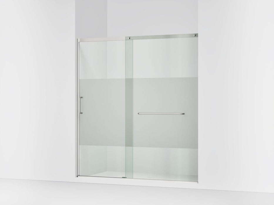 KOHLER K-707617-8G81 Elate Sliding shower door, 75-1/2" H x 68-1/4 - 71-5/8" W, with heavy 5/16" thick Crystal Clear...