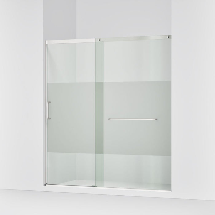 KOHLER K-707617-8G81 Elate Sliding shower door, 75-1/2" H x 68-1/4 - 71-5/8" W, with heavy 5/16" thick Crystal Clear...