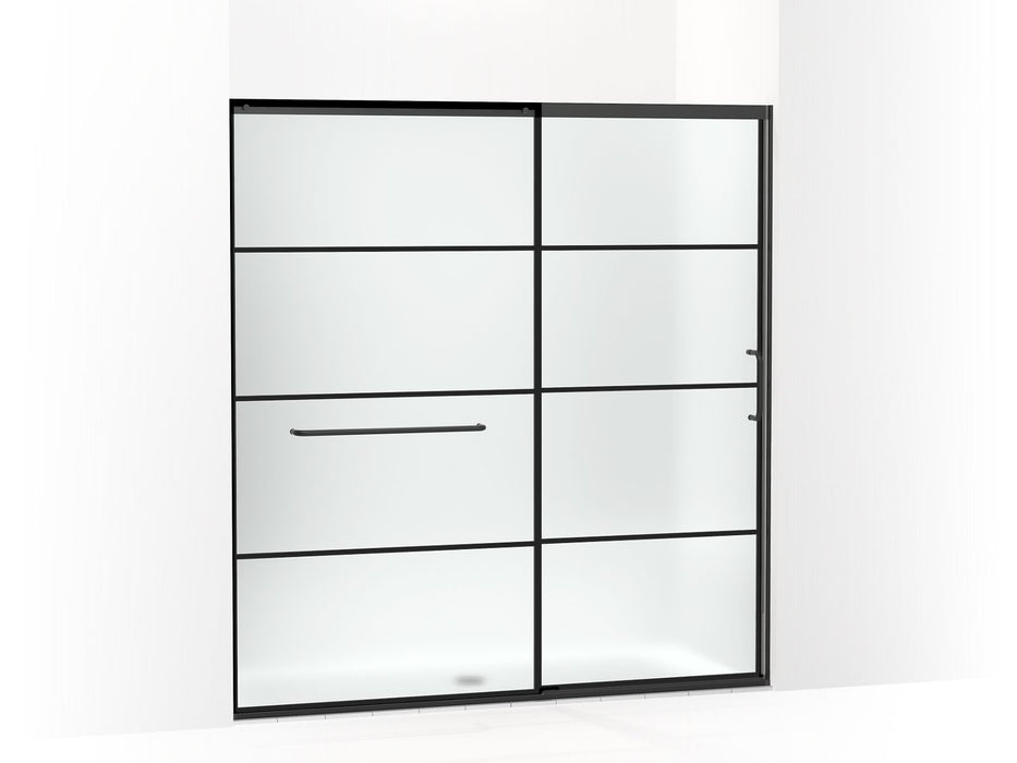 KOHLER K-707617-8G80 Elate Sliding shower door, 75-1/2" H x 68-1/4 - 71-5/8" W, with heavy 5/16" thick Frosted glass wit