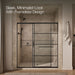 KOHLER K-707617-8G79 Elate Sliding shower door, 75-1/2" H x 68-1/4 - 71-5/8" W, with heavy 5/16" thick Crystal Clear gla
