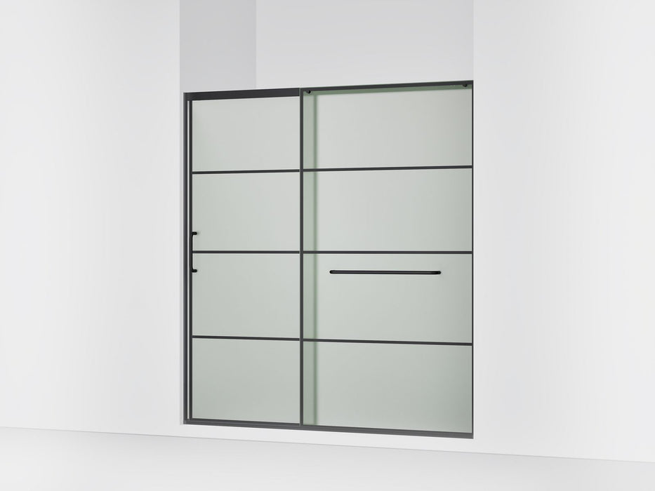 KOHLER K-707617-8G80 Elate Sliding shower door, 75-1/2" H x 68-1/4 - 71-5/8" W, with heavy 5/16" thick Frosted glass wit
