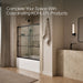 KOHLER K-707618-8G79 Elate Sliding bath door, 56-3/4" H x 56-1/4 - 59-5/8" W with heavy 5/16" thick Crystal Clear glass...