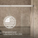 Kohler Elate Sliding bath door, 56-3/4" H x 56-1/4 - 59-5/8" W with heavy 5/16" thick Crystal Clear glass