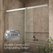 Kohler Elate Sliding bath door, 56-3/4" H x 56-1/4 - 59-5/8" W with heavy 5/16" thick Crystal Clear glass