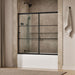KOHLER K-707618-8G79 Elate Sliding bath door, 56-3/4" H x 56-1/4 - 59-5/8" W with heavy 5/16" thick Crystal Clear glass 