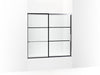 KOHLER K-707618-8G79 Elate Sliding bath door, 56-3/4" H x 56-1/4 - 59-5/8" W with heavy 5/16" thick Crystal Clear glass 