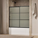 KOHLER K-707618-8G80 Elate Sliding bath door, 56-3/4" H x 56-1/4 - 59-5/8" W with heavy 5/16" thick Frosted glass with r